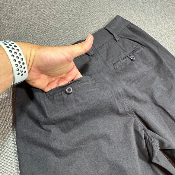 Free People Needed Breaking Trousers Mid Rise Pleating 100% Cotton Black‎ Size 0 - Picture 7 of 16